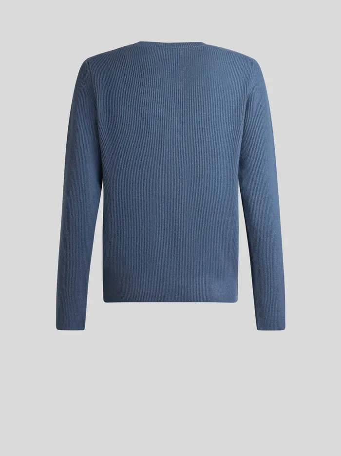 Men Etro Knitwear Cashmere Sweater Light Blue Men Etro Knitwear Cashmere Sweater Light Blue