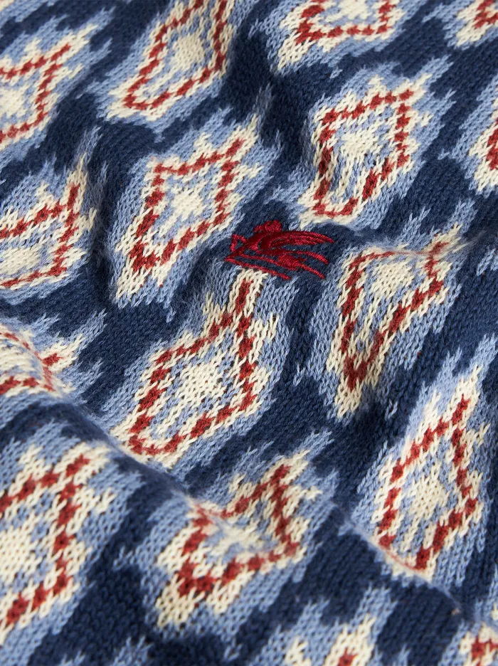 Men Etro Knitwear Knit Jacquard Waistcoat Navy Blue Men Etro Knitwear Knit Jacquard Waistcoat Navy Blue