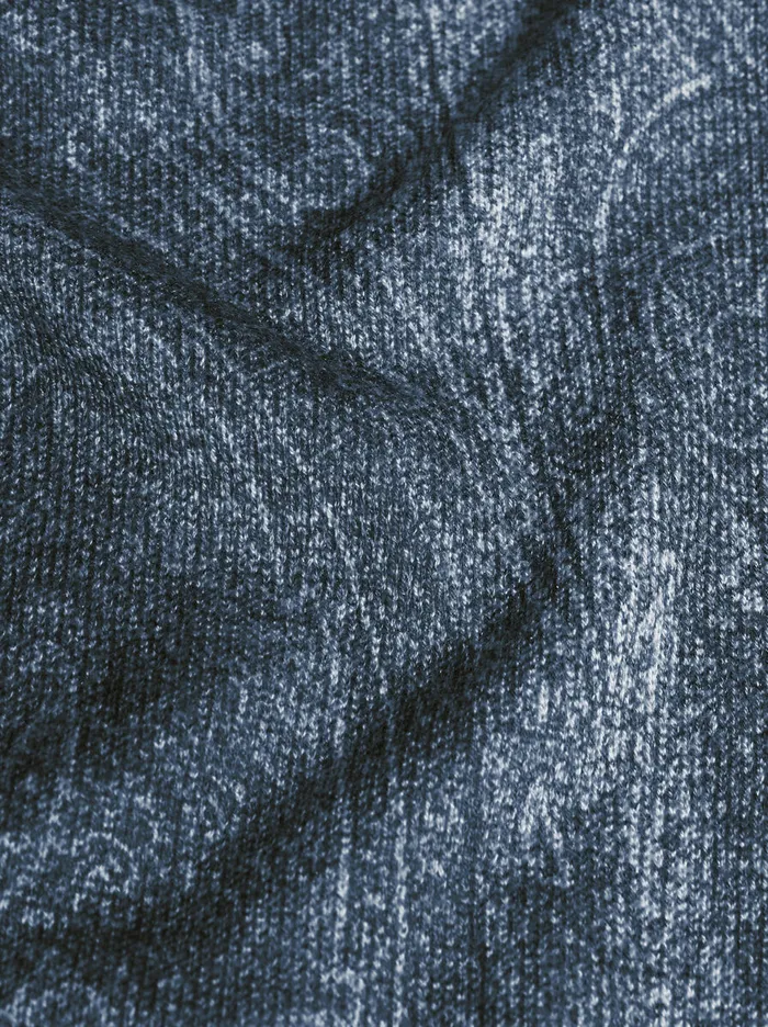Men Etro Knitwear Paisley Sweater Navy Blue Men Etro Knitwear Paisley Sweater Navy Blue
