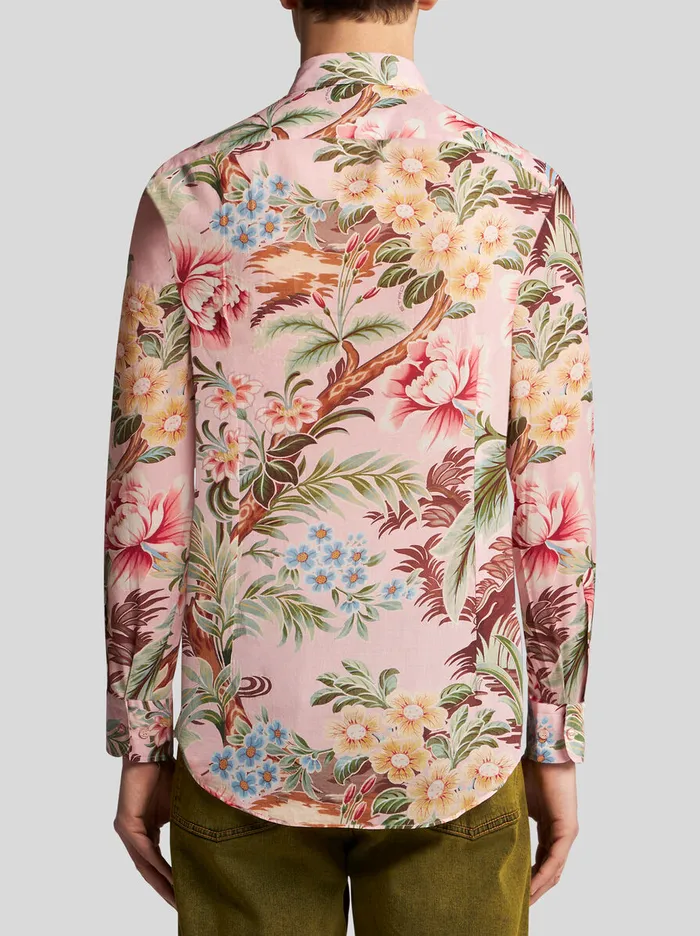 Men Etro Shirts Floral Cotton Shirt Multicolour Men Etro Shirts Floral Cotton Shirt Multicolour