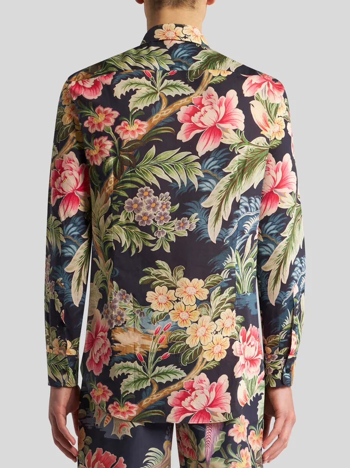 Men Etro Shirts Floral Cotton Shirt Multicolour Men Etro Shirts Floral Cotton Shirt Multicolour