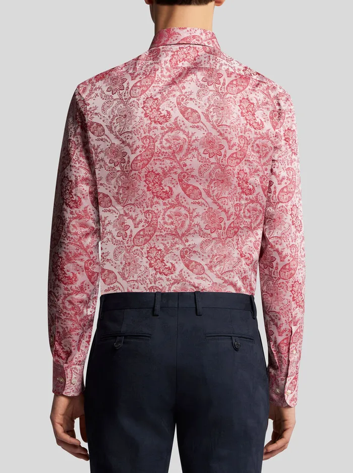 Men Etro Shirts Floral Paisley Shirt Red Men Etro Shirts Floral Paisley Shirt Red