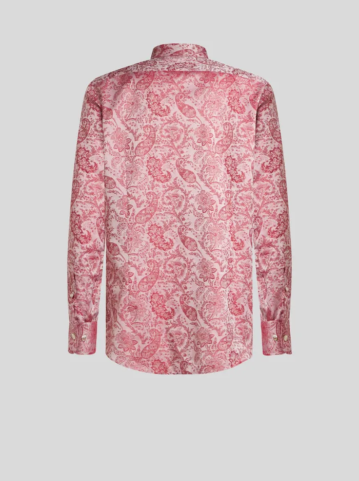 Men Etro Shirts Floral Paisley Shirt Red Men Etro Shirts Floral Paisley Shirt Red