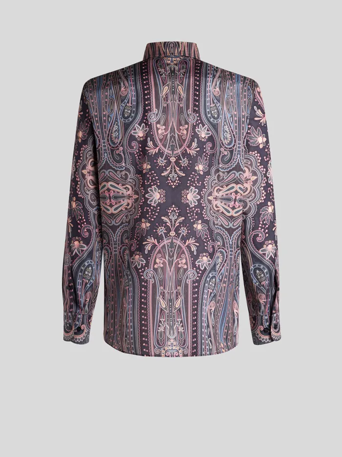 Men Etro Shirts Paisley Shirt Navy Blue Men Etro Shirts Paisley Shirt Navy Blue