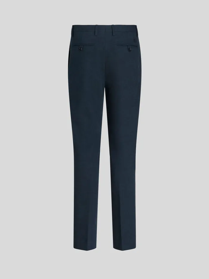 Men Etro Trousers Paisley Jacquard Trousers Navy Blue Men Etro Trousers Paisley Jacquard Trousers Navy Blue