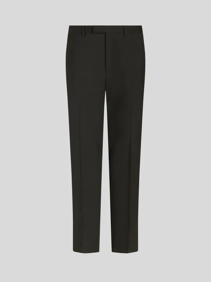 Men Etro Trousers Trousers With Side Band Black