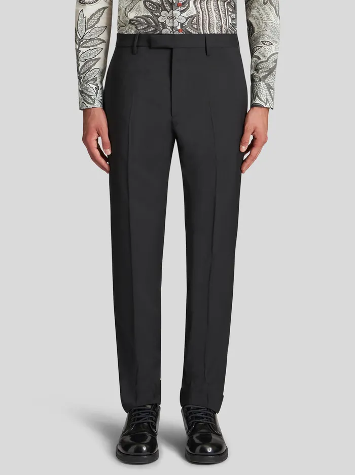 Men Etro Trousers Trousers With Side Band Black Men Etro Trousers Trousers With Side Band Black