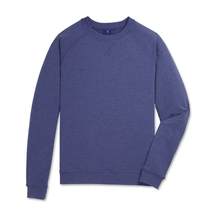 Men FootJoy Base MidLayers French Terry Crewneck Plum Tweed