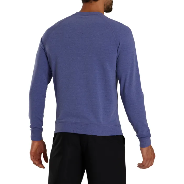 Men FootJoy Base MidLayers French Terry Crewneck Plum Tweed Men FootJoy Base MidLayers French Terry Crewneck Plum Tweed
