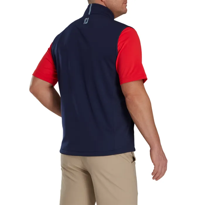 Men FootJoy Base MidLayers ThermoSeries Fleece Back Vest 8211 FJ Tour Collar Navy Men FootJoy Base MidLayers ThermoSeries Fleece Back Vest 8211 FJ Tour Collar Navy