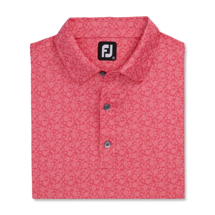 Men FootJoy Shirts Painted Floral Lisle Watermelon