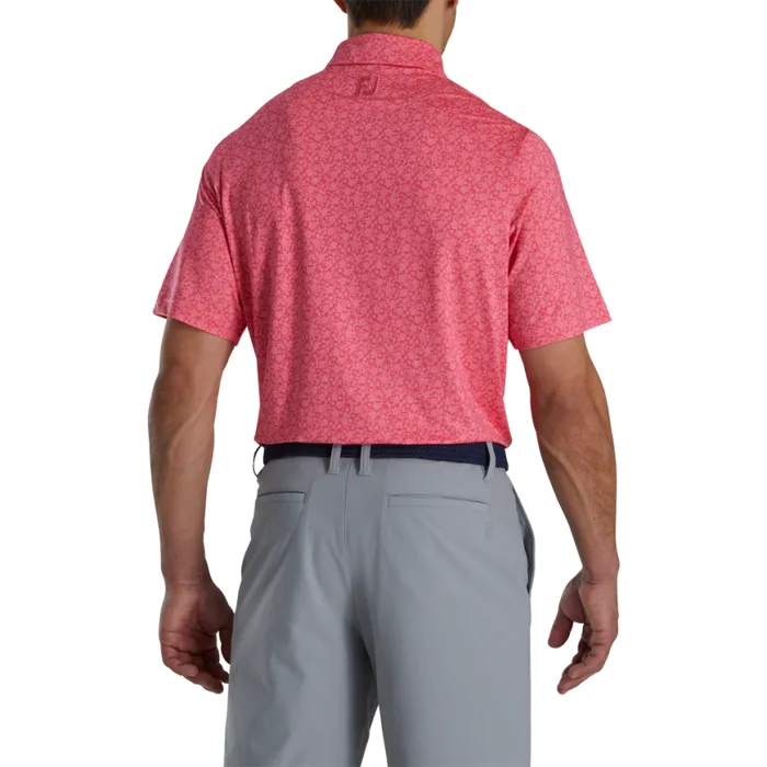 Men FootJoy Shirts Painted Floral Lisle Watermelon Men FootJoy Shirts Painted Floral Lisle Watermelon