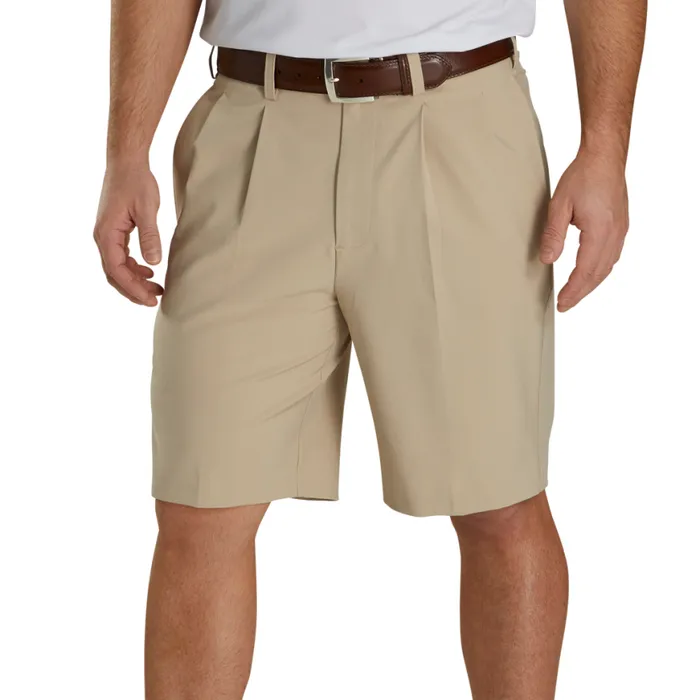 Men FootJoy Shorts Pleated 95034 Inseam Short Khaki