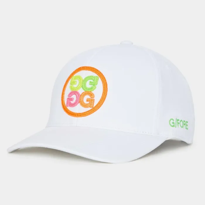 Men GFORE White Circle G039s Stretch Twill Snapback Golf Hats