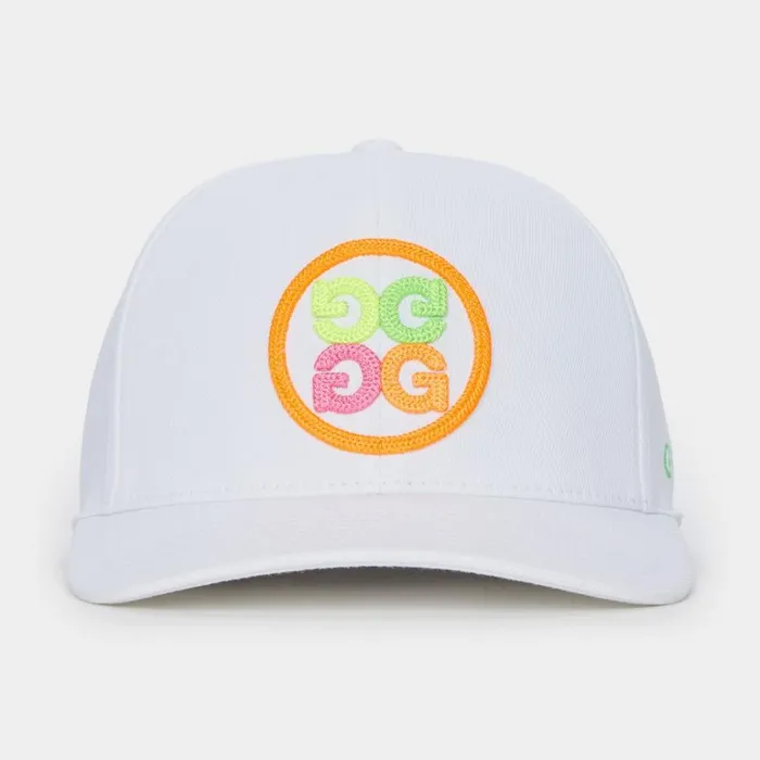 Men GFORE White Circle G039s Stretch Twill Snapback Golf Hats