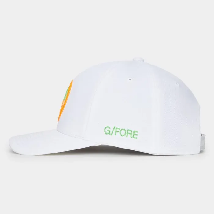 Men GFORE White Circle G039s Stretch Twill Snapback Golf Hats