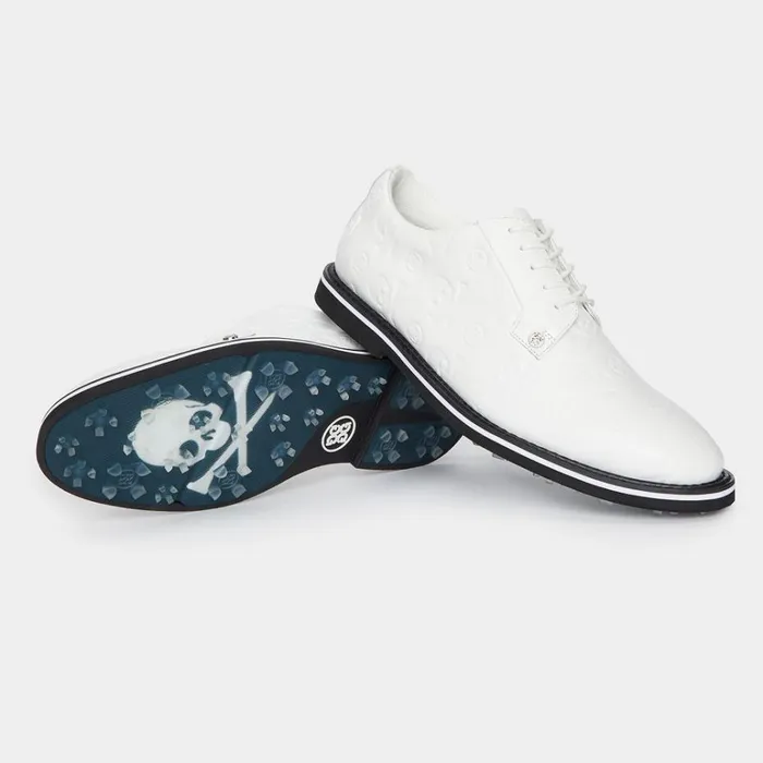 Men GFORE White Debossed Skull and T039s Gallivanter Golf Shoes