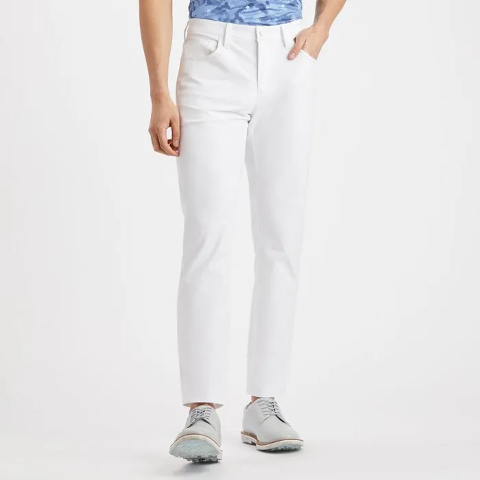 Men GFORE White Tour 5 Pocket 4Way Stretch Straight Leg Golf Pants