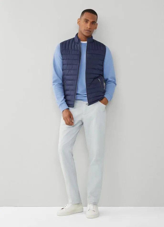 Men Gilets Hackett London Ultralight Padded Gilet Navy Blazer