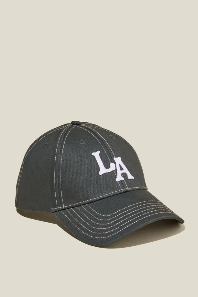 Men Hats Cotton On 6 Panel Ball Cap Greenla
