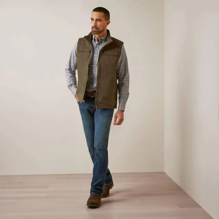 Men Jackets and Vests Ariat Argentium Insulated Vest Earth Men Jackets and Vests Ariat Argentium Insulated Vest Earth