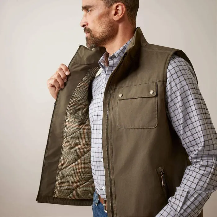 Men Jackets and Vests Ariat Argentium Insulated Vest Earth Men Jackets and Vests Ariat Argentium Insulated Vest Earth