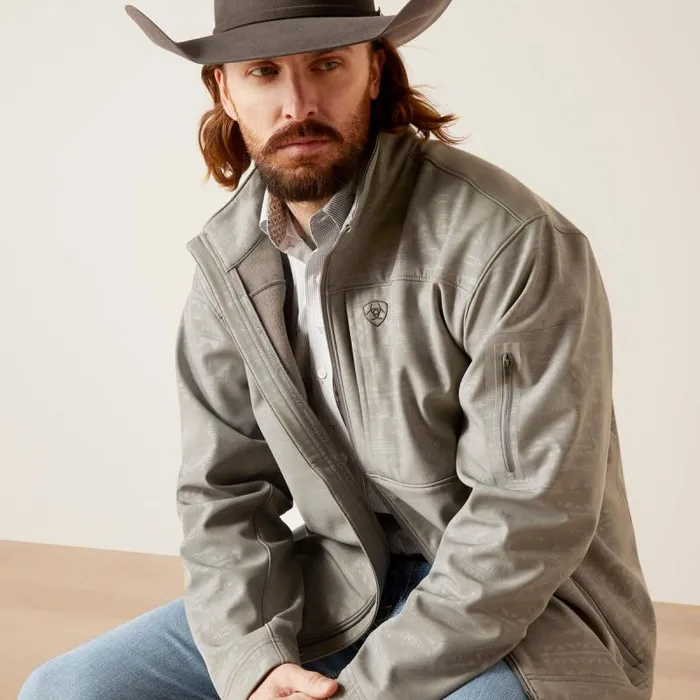Men Jackets and Vests Ariat Vernon 20 Softshell Jacket Jetty Gray Embossed Men Jackets and Vests Ariat Vernon 20 Softshell Jacket Jetty Gray Embossed