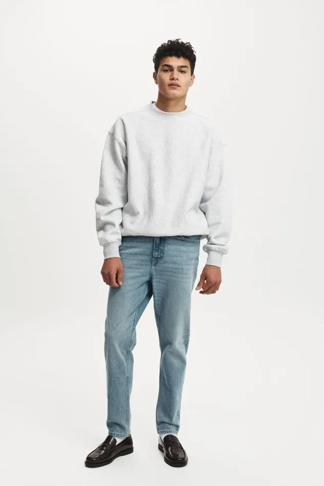 Men Jeans Cotton On Relaxed Tapered Jean Rambling Blue
