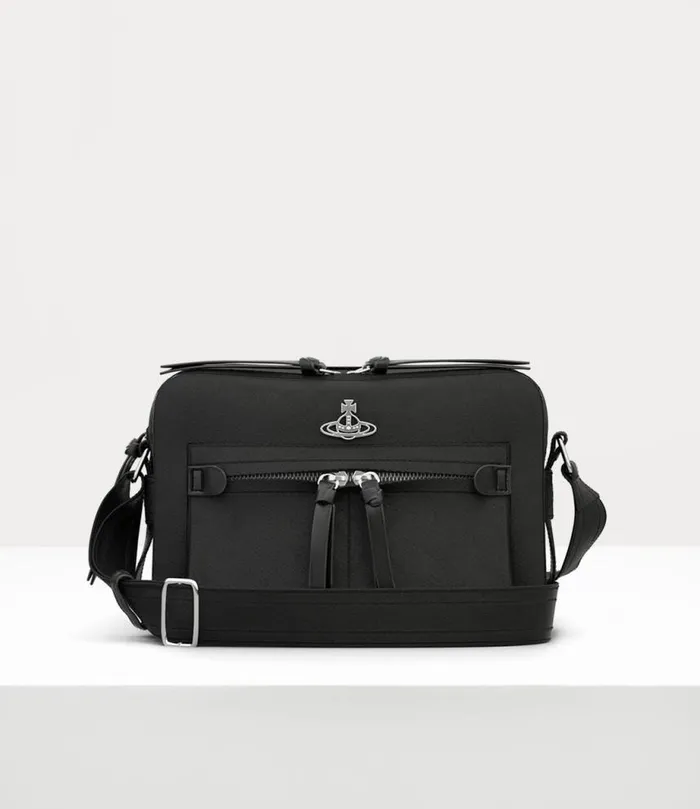 Men Jerry Satchel Bag Black Vivienne Westwood Travel Bags