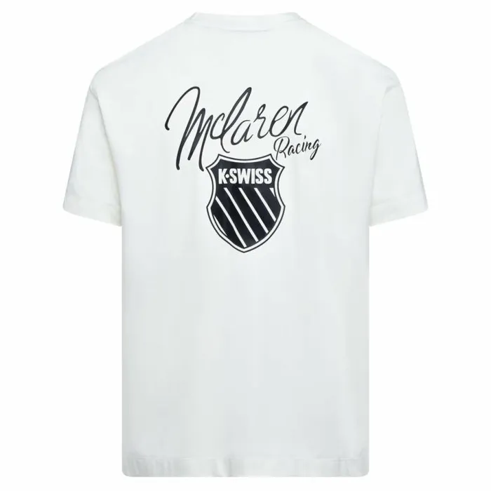 Men KSwiss Tennis and Pickleball MCLAREN CARS POCKET TEE White