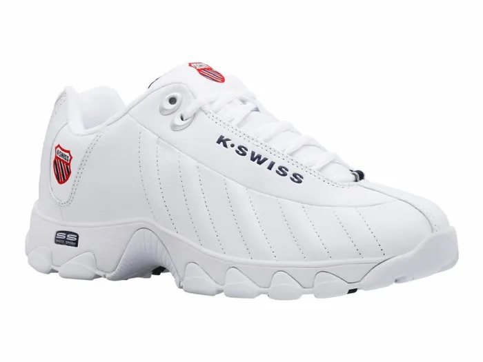 Men KSwiss Wide Shoes ST329 CMF Whitenavyred