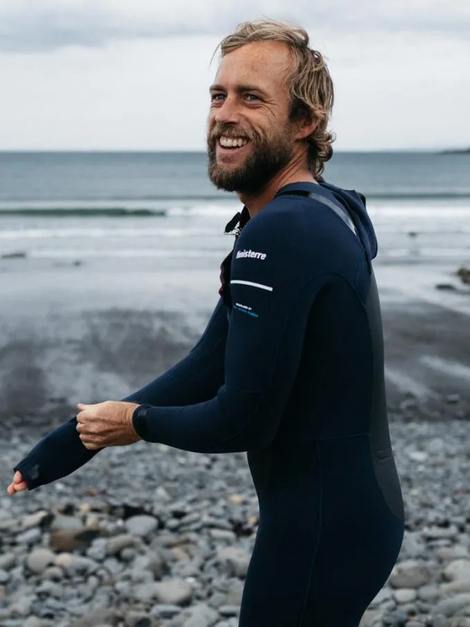 Men Nieuwland 5s Yulex Hooded Wetsuit Ink Finisterre Wetsuits