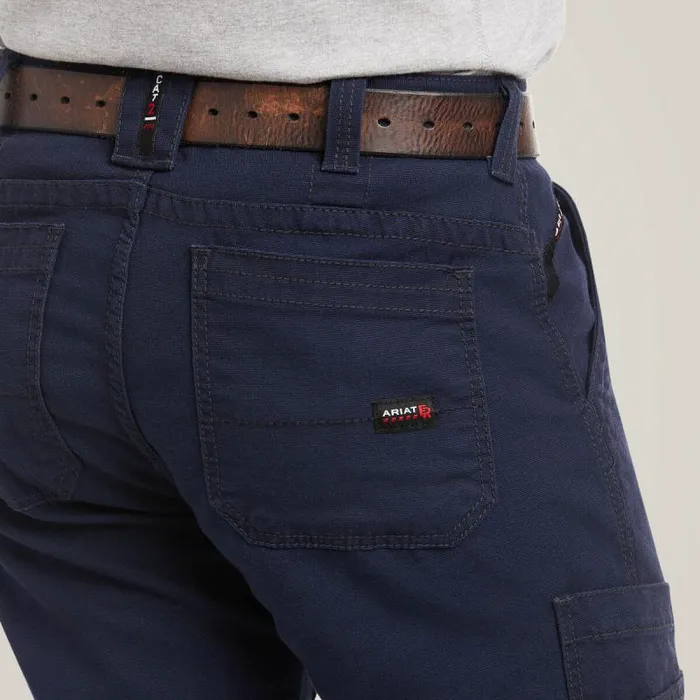 Men Pants and Shorts Ariat FR M5 Stretch DuraLight Canvas Stackable Straight Leg Pant Navy Men Pants and Shorts Ariat FR M5 Stretch DuraLight Canvas Stackable Straight Leg Pant Navy