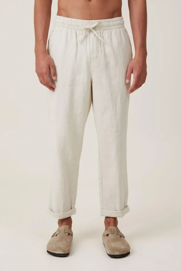 Men Pants Cotton On Linen Pant Oatmeal Men Pants Cotton On Linen Pant Oatmeal