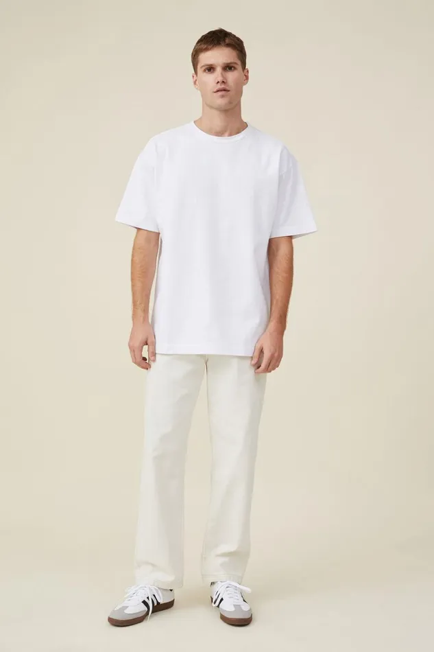 Men Pants Cotton On Loose Fit Pant Washed Ecru Carpenter Men Pants Cotton On Loose Fit Pant Washed Ecru Carpenter