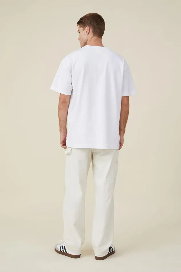 Men Pants Cotton On Loose Fit Pant Washed Ecru Carpenter Men Pants Cotton On Loose Fit Pant Washed Ecru Carpenter