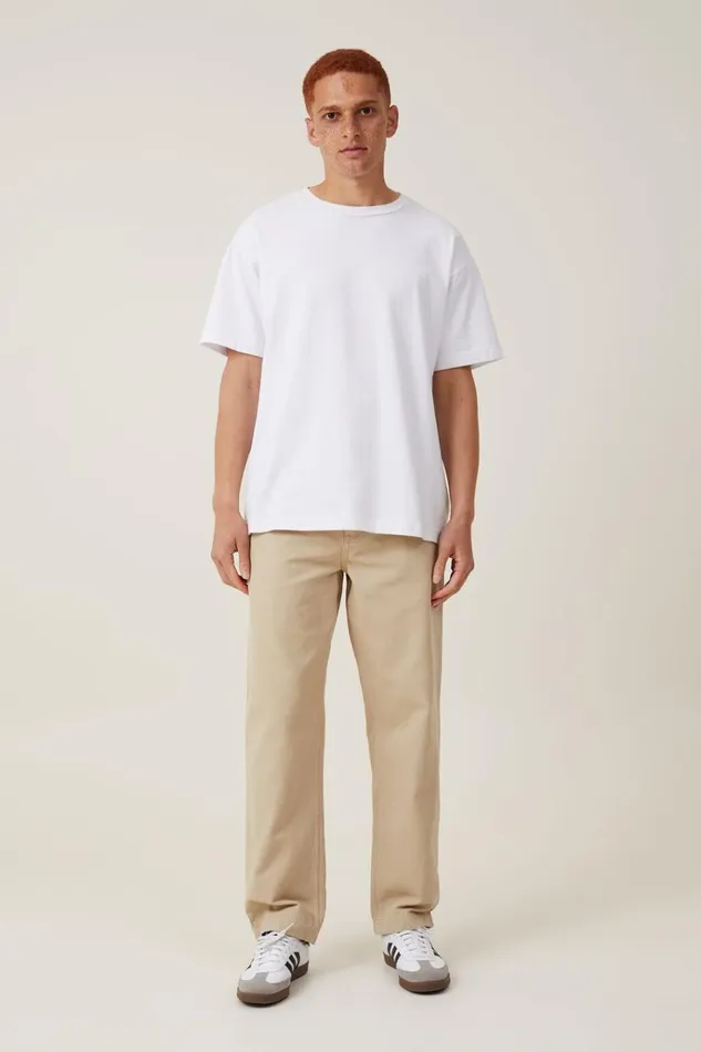 Men Pants Cotton On Loose Fit Pant Wheat