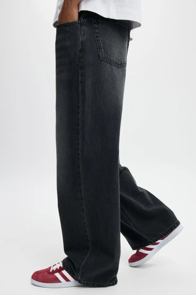 Men Pants Cotton On Super Baggy Jean Y2k Washed Black Men Pants Cotton On Super Baggy Jean Y2k Washed Black