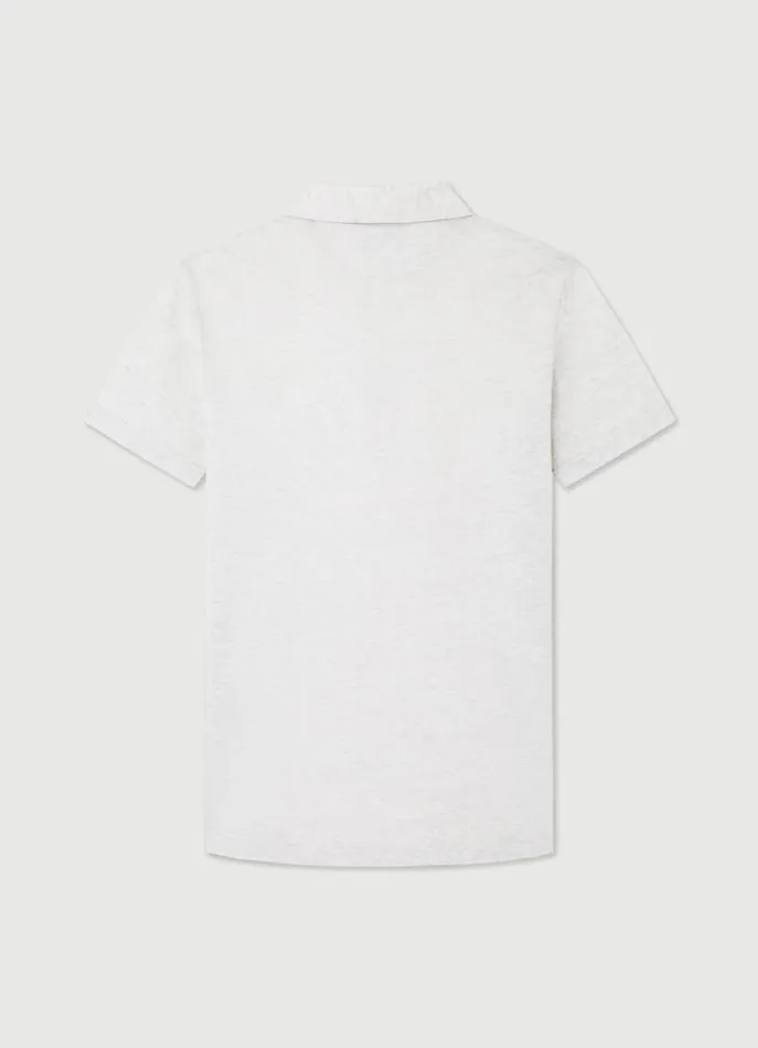 Men Polo Shirts Hackett London Classic Fit Polo Light Grey Marl