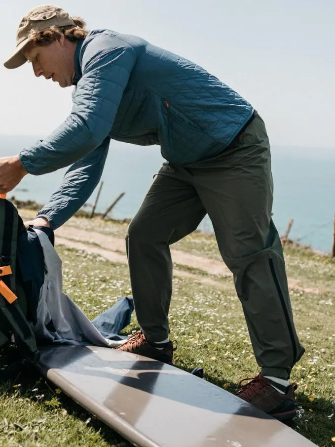 Men Rainbird Waterproof Trousers Olive Finisterre Trousers and Jeans