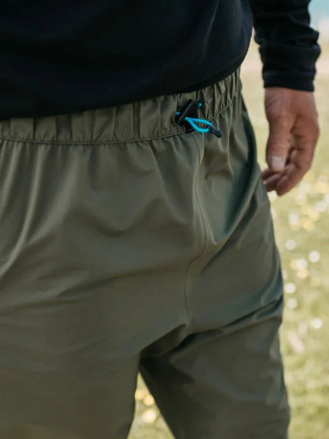 Men Rainbird Waterproof Trousers Olive Finisterre Trousers and Jeans