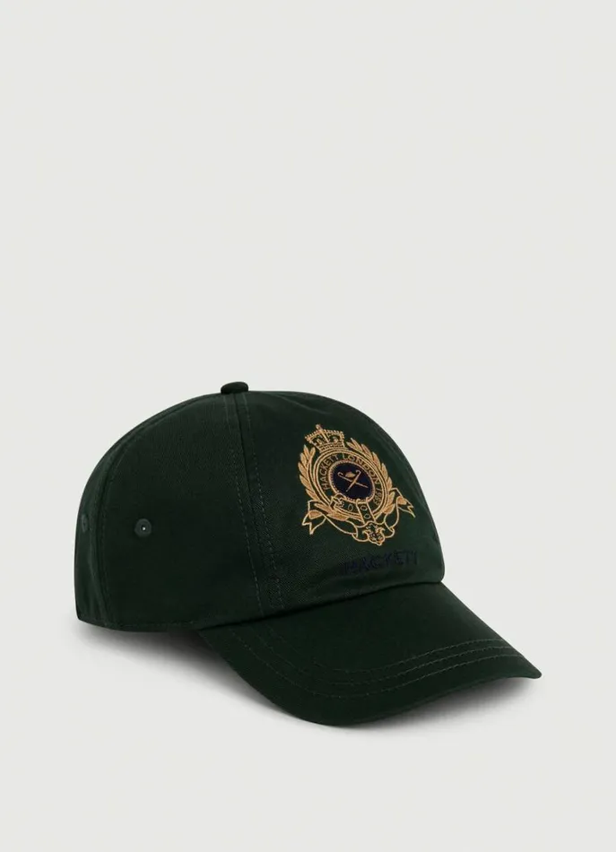 Men Scarves and Caps Hackett London Heritage Baseball Cap Bottle Green