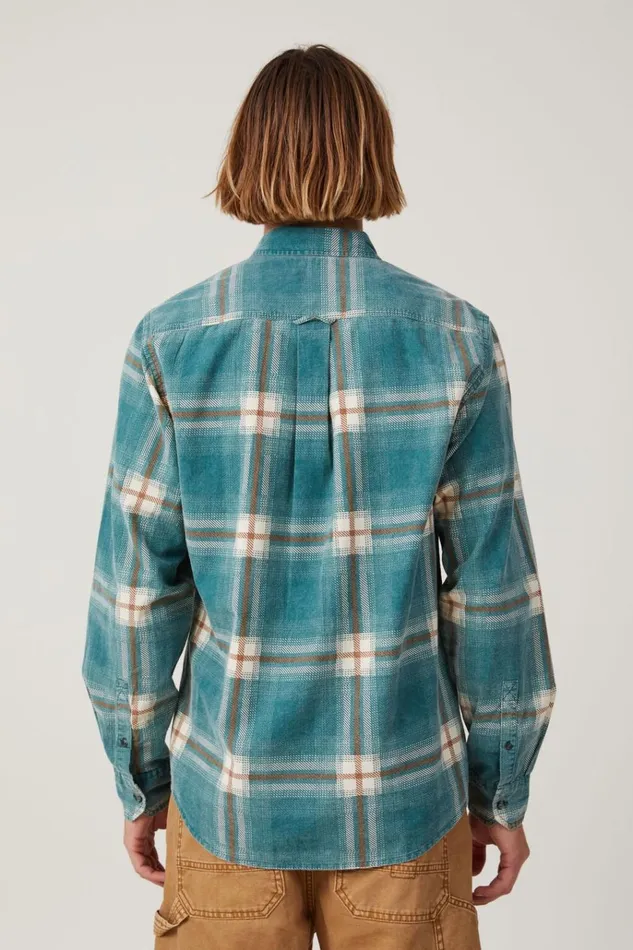 Men Shirts and Polos Cotton On Aberdeen Long Sleeve Shirt Vintage Green Check Men Shirts and Polos Cotton On Aberdeen Long Sleeve Shirt Vintage Green Check