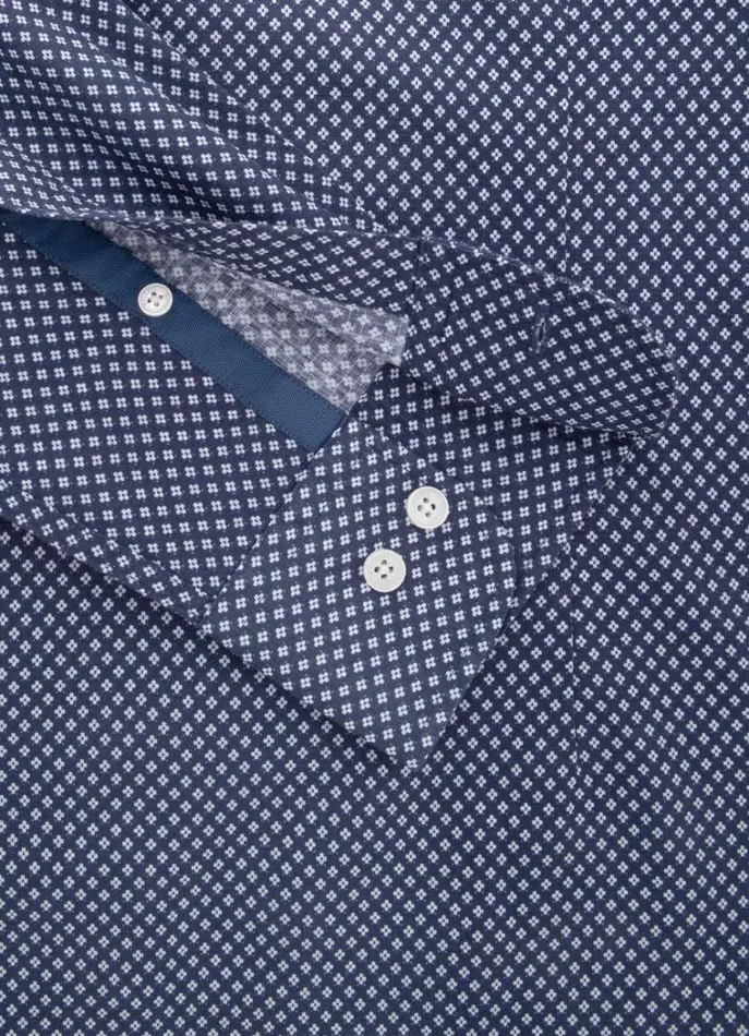 Men Shirts Hackett London Slim Fit Floral Shirt Navy