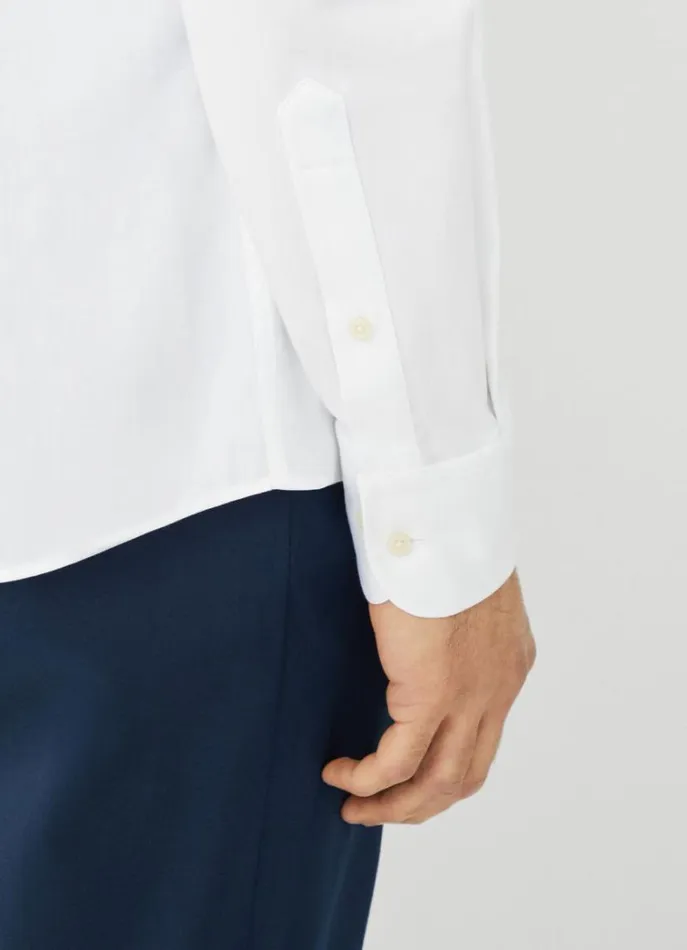 Men Shirts Hackett London Slim Fit Plain Shirt White