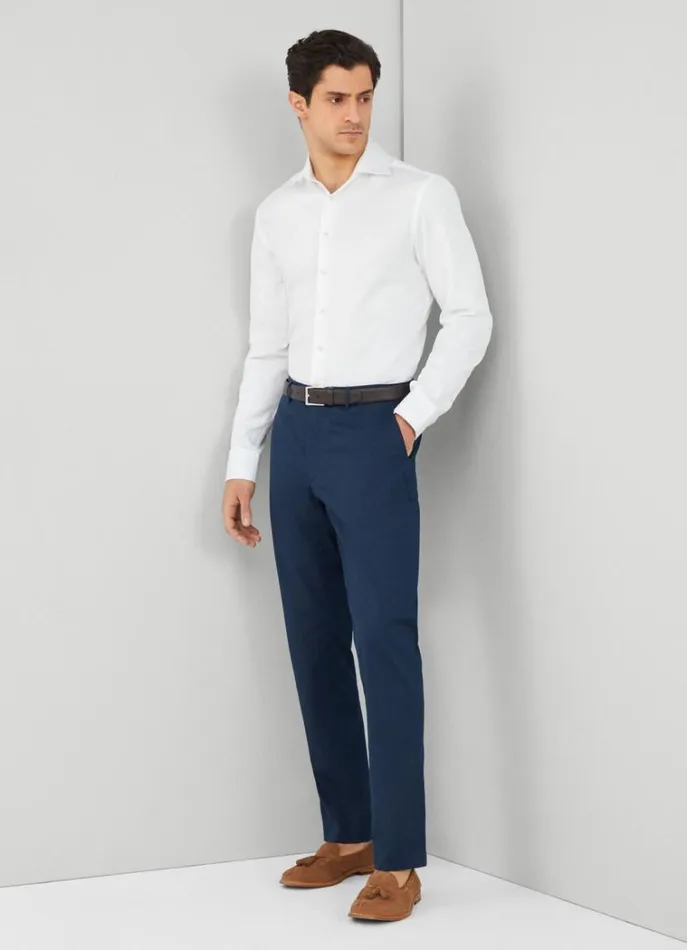 Men Shirts Hackett London Slim Fit Plain Shirt White