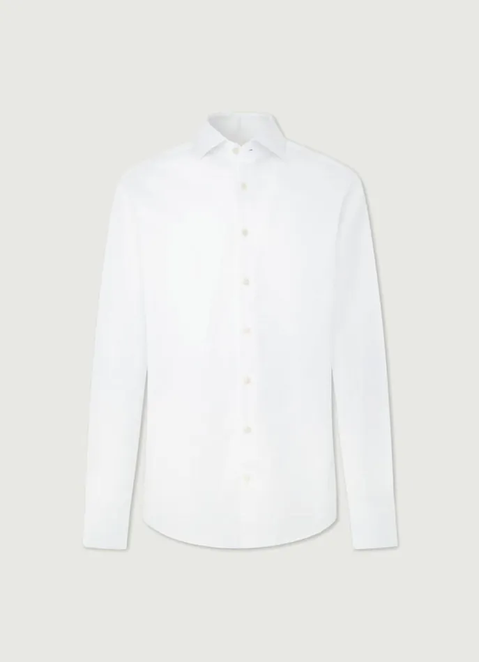 Men Shirts Hackett London Slim Fit Plain Shirt White