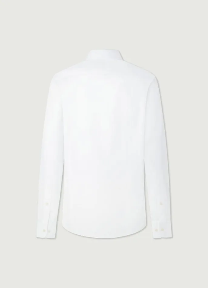 Men Shirts Hackett London Slim Fit Plain Shirt White