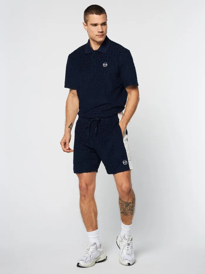 Men Shorts And Swim Sergio Tacchini Livata Monogram Short Maritime Blue