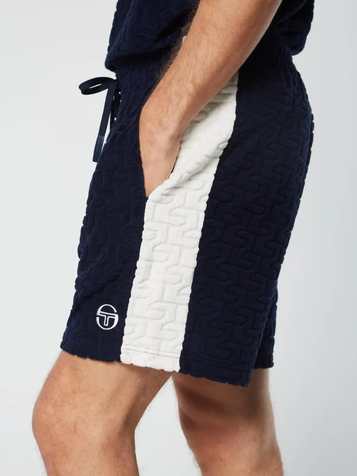 Men Shorts And Swim Sergio Tacchini Livata Monogram Short Maritime Blue